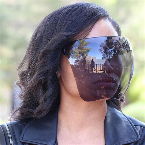 Futuristic Face Shield Mirrored Visor Sunglasses – Flawless Eyewear