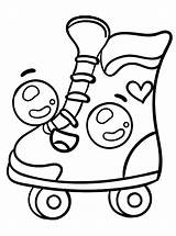 Roller Skate Coloring Pages  Free Printable For Kids sketch template