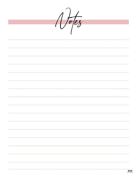 Printable-Note-Pages-13 | Notebook paper template, Printable notes, Note writing paper