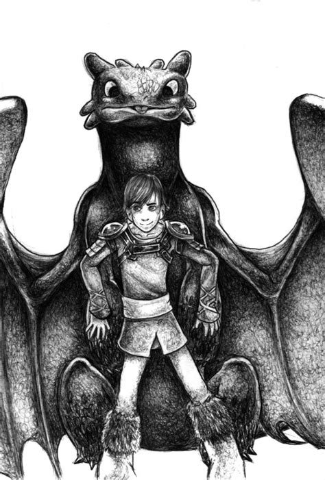 How To Draw Hiccup And Toothless How To Train Your Dragon