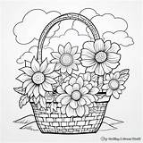 Flower Basket Coloring Pages  Free & Printable sketch template