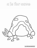 Cave Coloring Page  PrimaryLearningOrg sketch template
