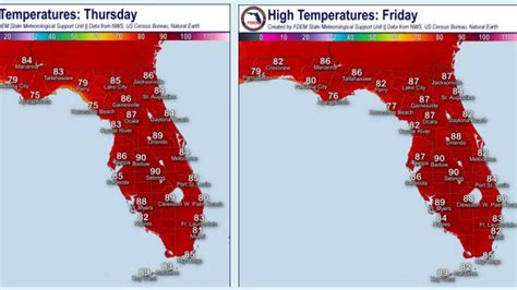 Florida record high temperatures: Expect breezy, dry conditions