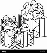 Gifts Isolated Coloring Page For Kids Stock Vector Image & Art  Alamy sketch template
