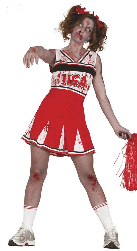 Adult Zombie Cheerleader Costume | Zombie cheerleader, Zombie ...