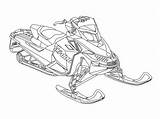 Polaris Snowmobile Pages Easy Coloring sketch template