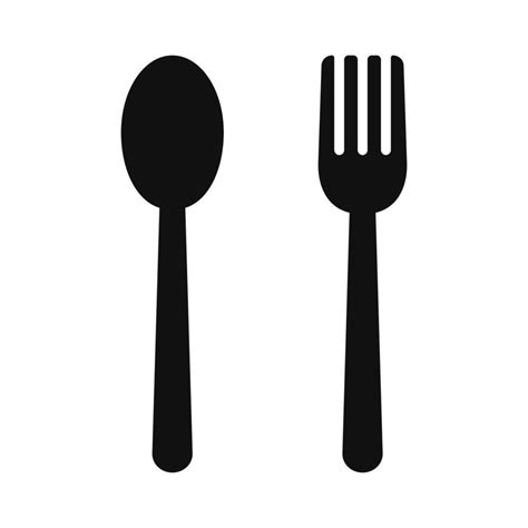 Spoon and fork icon vector 5295624 Vector Art at Vecteezy