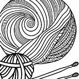 Yarn Coloring Page sketch template