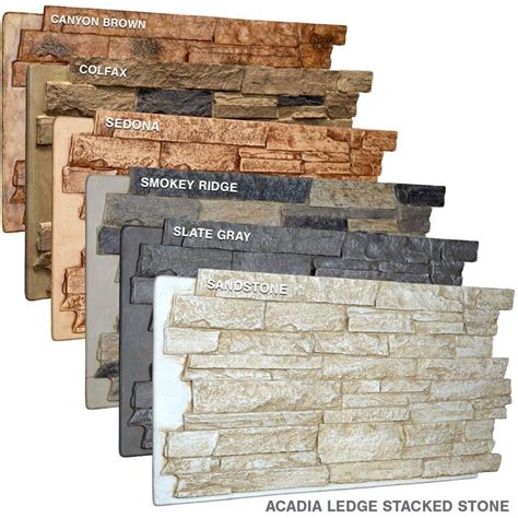 Acadia Ledge Stacked Faux Stone Wall Paneling | Stone siding exterior, Stone panels exterior ...