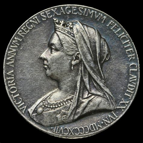 1897 Queen Victoria Official Diamond Jubilee Silver Medal