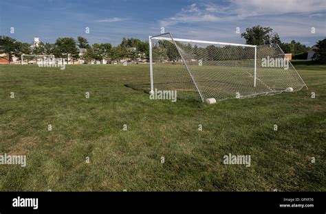 A school soccer field Stock Photo - Alamy