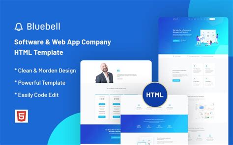 Bluebell – Software, Web App And Startup Tech Company Website Template