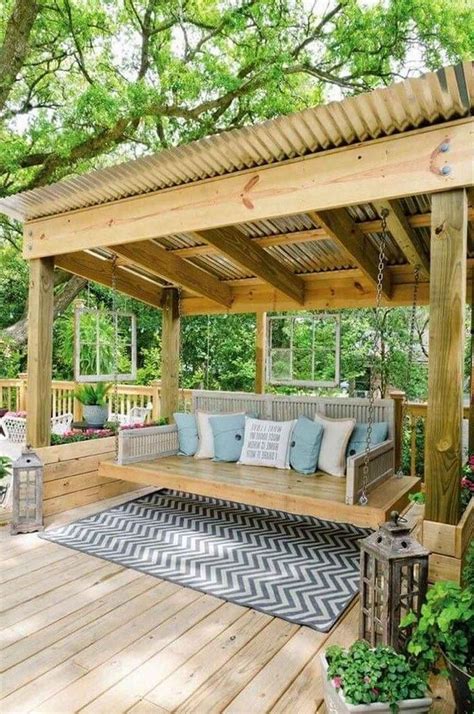 01 Cozy Backyard Patio Deck Design Ideas | Backyard pergola, Backyard gazebo