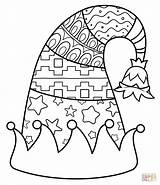 Christmas Elf Hat coloring Page  Free Printable Coloring Pages sketch template