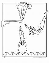 Olympic Womens Diving Team Coloring Page  Woo Jr Kids Activities sketch template