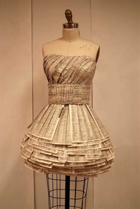 Pin by Emmanuelle Arzens on Newspaper dress | Recycled dress, Newspaper ...