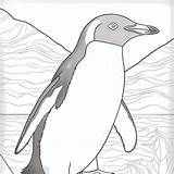 Premium AI Image  An Adelie penguin coloring Page For Kids Low Detail sketch template
