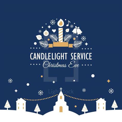 Christmas eve candlelight service invitation — Design element — Lightstock