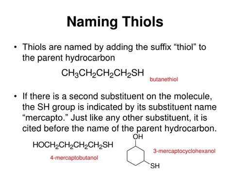 PPT - Naming Thiols PowerPoint Presentation - ID:871020