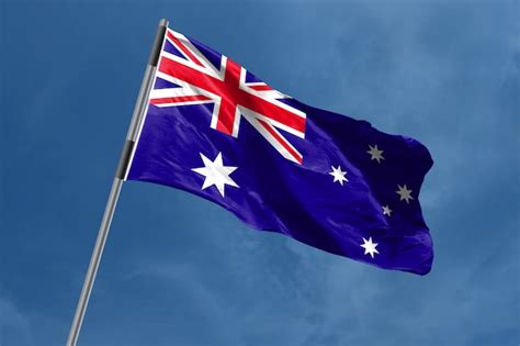 Premium Photo | Australia flag waving