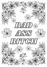 Swearing Coloring Page Sweary Book Swear Word  sketch template
