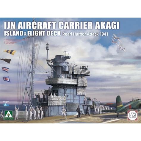 Takom TAK5023 1:72 IJN Aircraft Carrier AKAGI island & flight deck Model Ship Kit