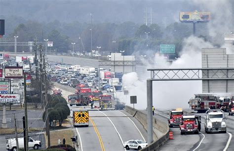 Police: 2 dead in fiery interstate crash near Atlanta