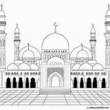 Architecture mosque coloring Page Download Or Print For Free sketch template