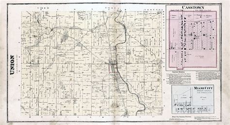 1871 Map of Union Township Miami County Ohio - Etsy