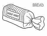 Bread Loaf Coloring Page Sketch sketch template