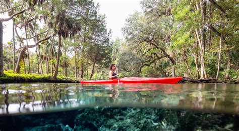 Kayaking the Freshwater Rivers of Florida for fun and tranquility.