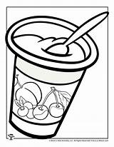 Yogurt Coloring Page  Team sketch template