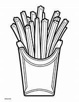 Coloring Pages Fries / French Fry Fri Day Foods Culture Art By  sketch template