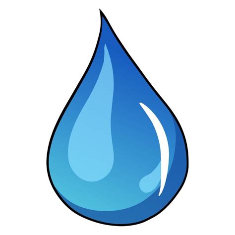 Water drop. International water power plant. Life-giving moisture. Cartoon style. 2297984 Vector ...