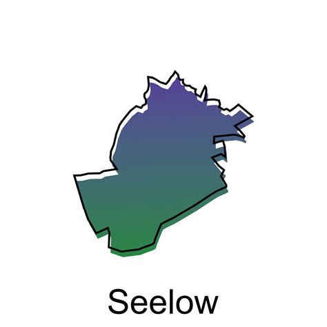 map City of Seelow. vector map of the German Country. Vector ...