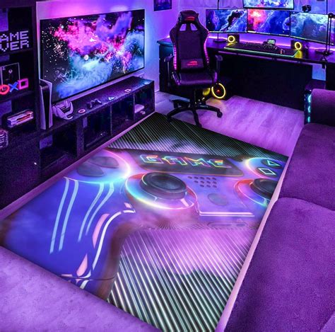 Gamer Rug Neon Rug E-sport Rug Gaming Rug Gamer Room Rug - Etsy