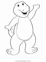 Standing Barney Coloring Page For Kids  Free & Friends sketch template