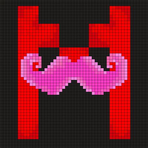 Markiplier Logo Warfstache Perler Bead Pattern | Bead Sprites | Misc ...