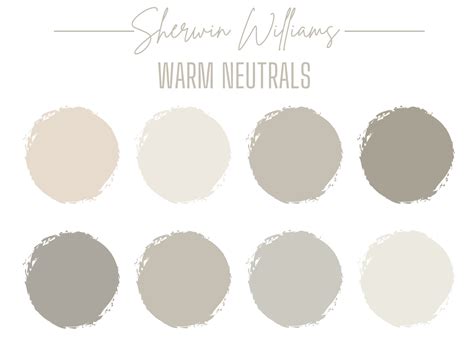 Sherwin Williams Warm Neutral Paint Colors - Etsy