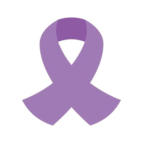 Vector Purple Breast Cancer Ribbon Isolated on White Background ...