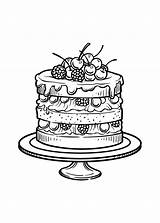 Großer Kuchen Zum Ausmalen  Kostenlos Malvorlagen Und Ausmalbilder sketch template