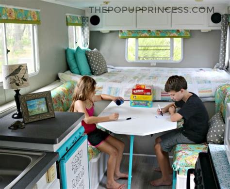 Jenny & Mike's Trailmanor Makeover - The Pop Up Princess | Travel trailer decor, Camper makeover ...