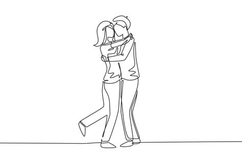 Cute Couples Hugging Sketches