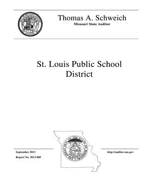 Fillable Online St. Louis Public School District - Audit Information - MO.gov Fax Email Print ...