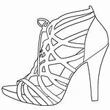 High Heel Shoes Coloring Page Pages sketch template