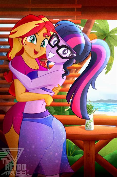 Sci Twi and Sunset shimmer: summer Resort photo by TheRETROart88 on DeviantArt | My little pony ...