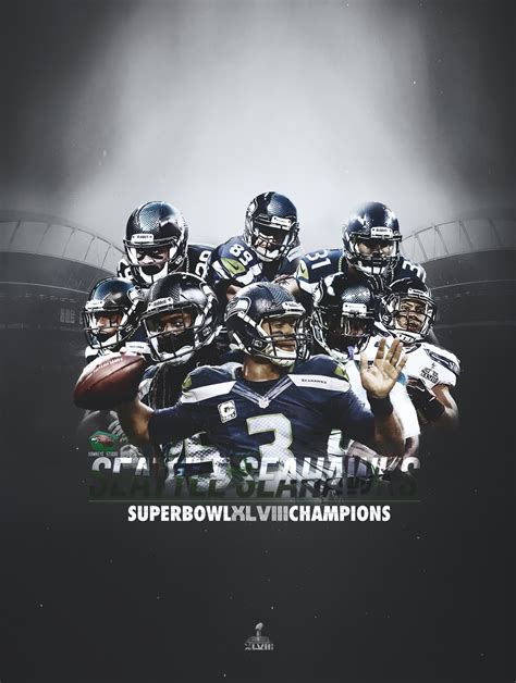 Seattle Seahawks - Super Bowl XLVIII Poster by TheHawkeyeStudio on ...