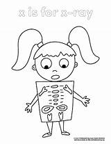 X Ray Coloring Page  PrimaryLearningOrg sketch template