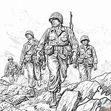 World War Ii Soldier Coloring Pages sketch template
