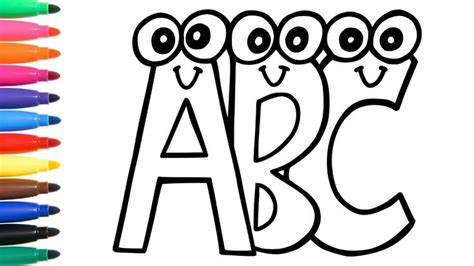 ABC Drawing and Coloring for Kids & Toddlers in 2022 | Coloring for kids, Drawing for kids, Abc